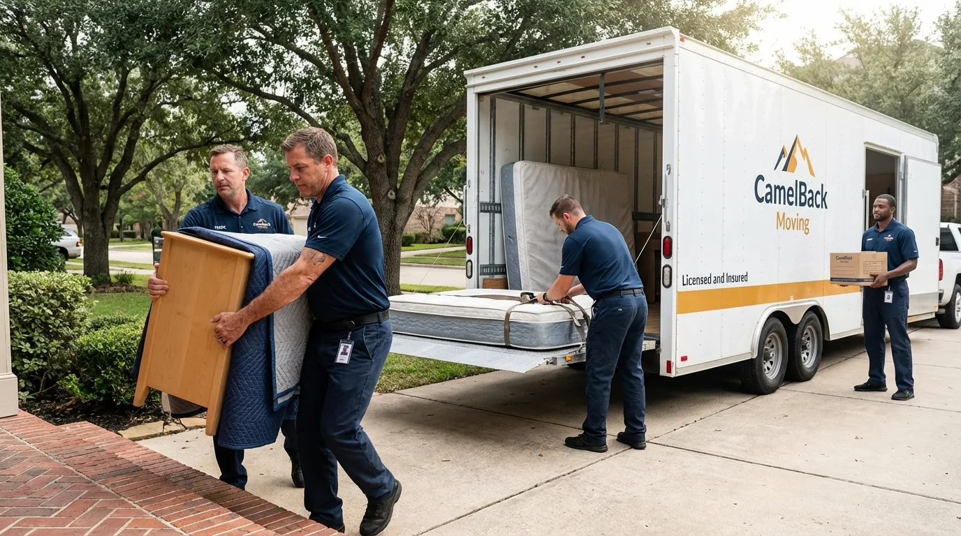 Crew loading residential truck for cross-state move from Frenchburg, KY